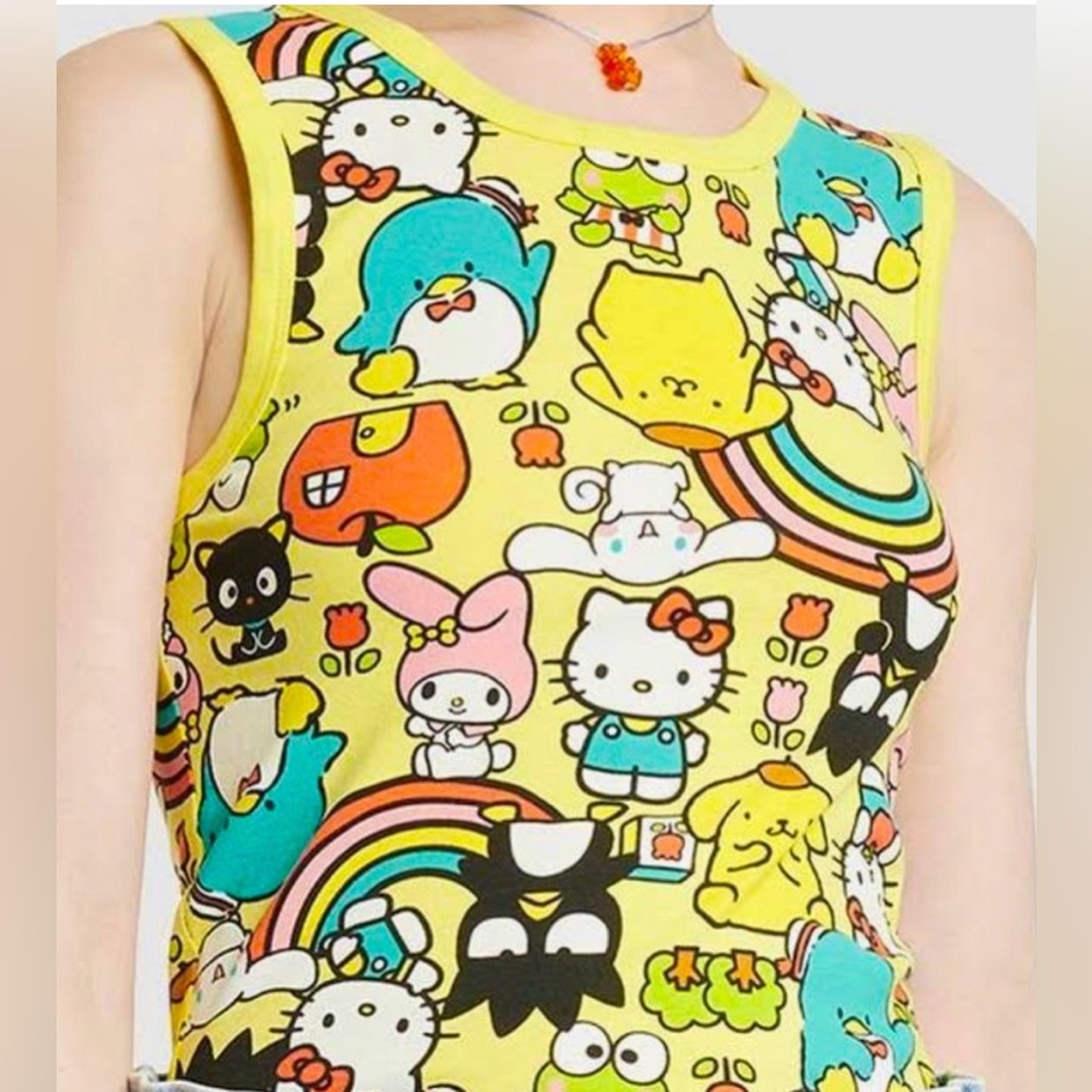 Hello Kitty and Friends by Sanrio All Over Cropped
Graphic Tank Top